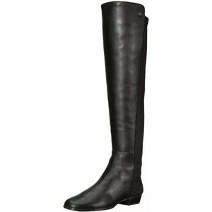 Vince Camuto Karita Women's Black Leather Pull On Over The Knee Riding Boot 5M